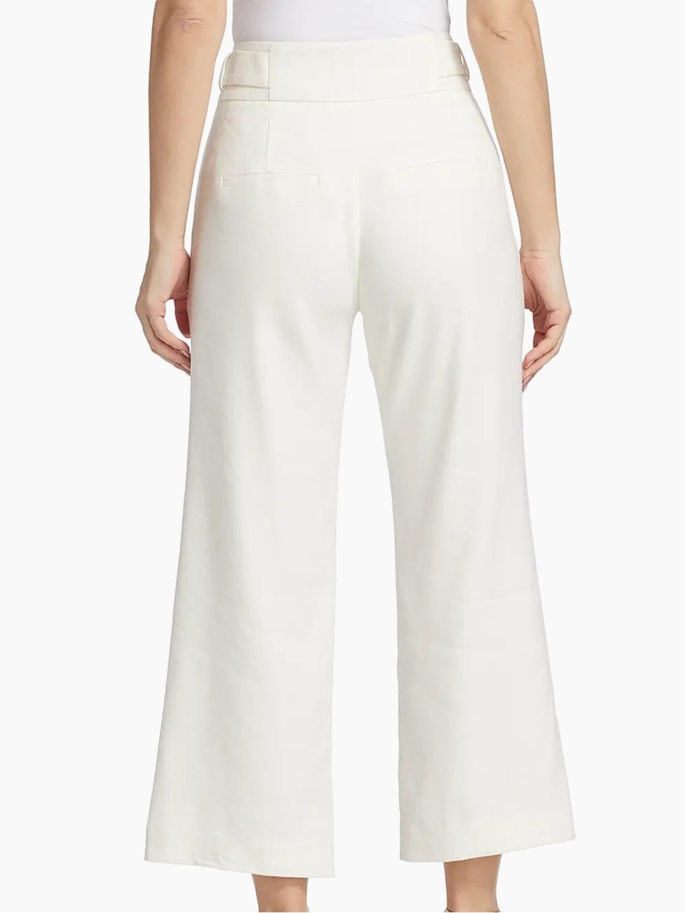 VERONICA BEARD AUBRIE PANTS High-Waist Wide-Leg Pants in White - Picture 4 of 10